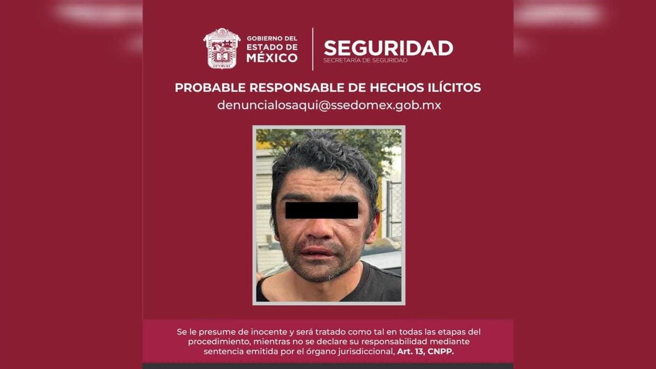 Detienen a sujeto que habría baleado a una mujer en calles de Toluca. Foto: @SS_Edomex