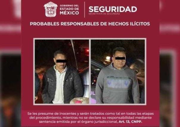 Detienen en Edoméx a dos hombres con hidrocarburo robado