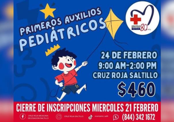 Invita Cruz Roja a curso de primeros auxilios pediátricos 