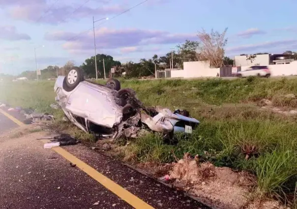 Accidente en carretera Mérida-Progreso: La pareja resultó gravemente herida