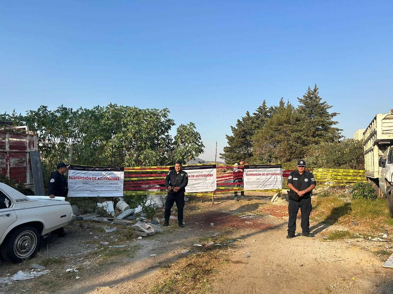 Clausuran tiradero de clandestino Praderas de San Mateo en Naucalpan