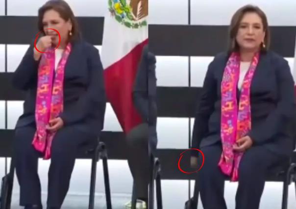 ¿Xóchitl Gálvez se sacó de la boca un chicle y lo pegó en una silla del INE?