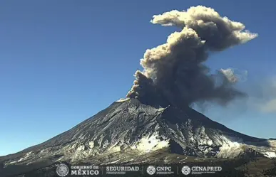 Sigue muy activo el Popocatépetl, lanza exhalación de dos kilómetros (VIDEO)