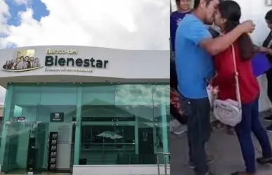 Hombre pide matrimonio en fila del Banco ¡Amor del Bienestar!