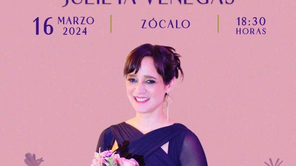 Julieta Venegas dará concierto gratuito en el Zócalo de la CDMX