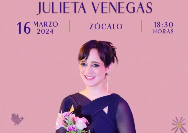 Julieta Venegas dará concierto gratuito en el Zócalo de la CDMX