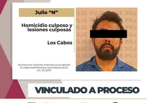 Imputado por homicidio culposo en Los Cabos vinculado a proceso