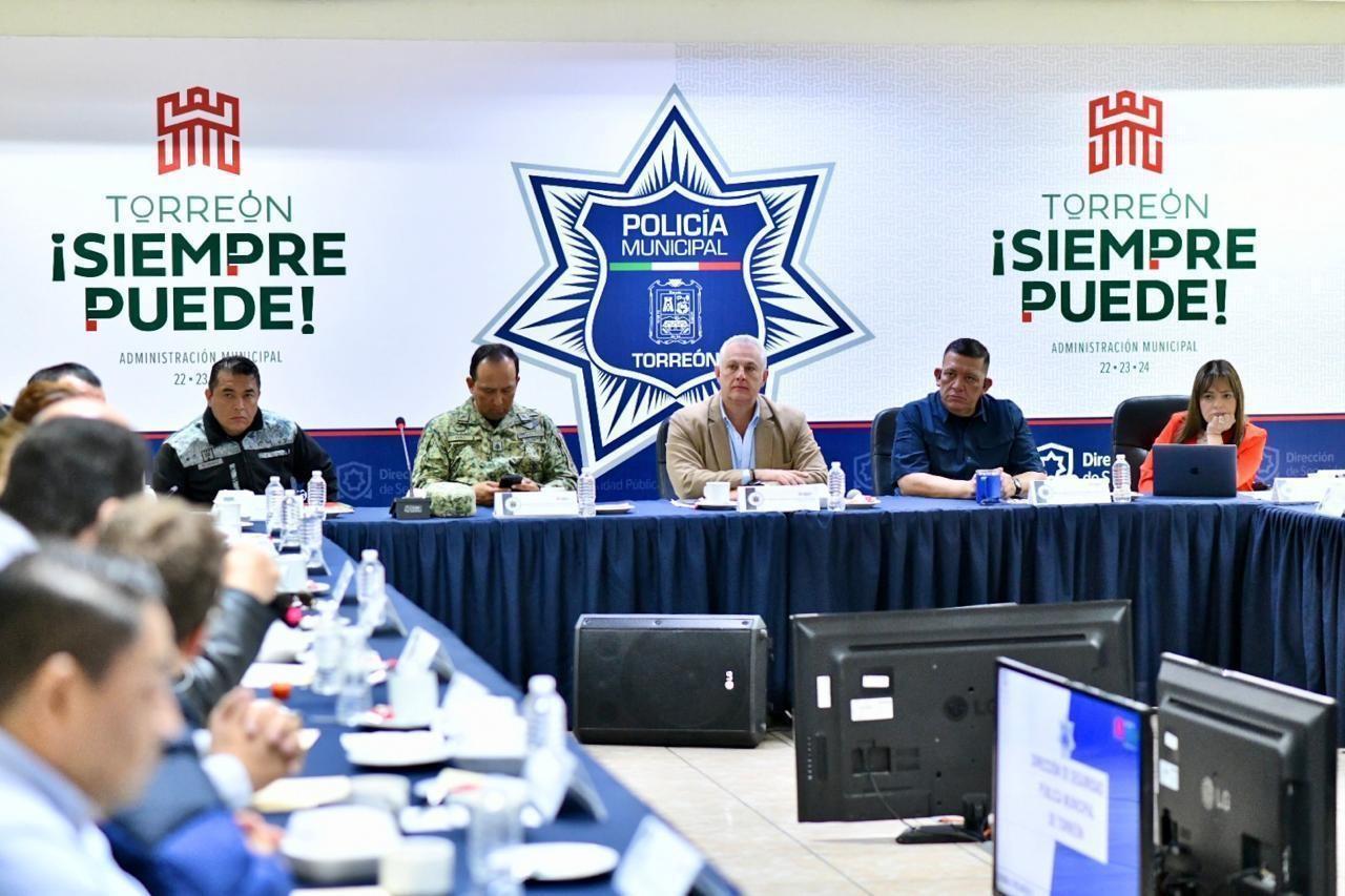 Se llevó a cabo la octava reunión semanal de seguridad. (Fotografía: Gobierno de Torreón)