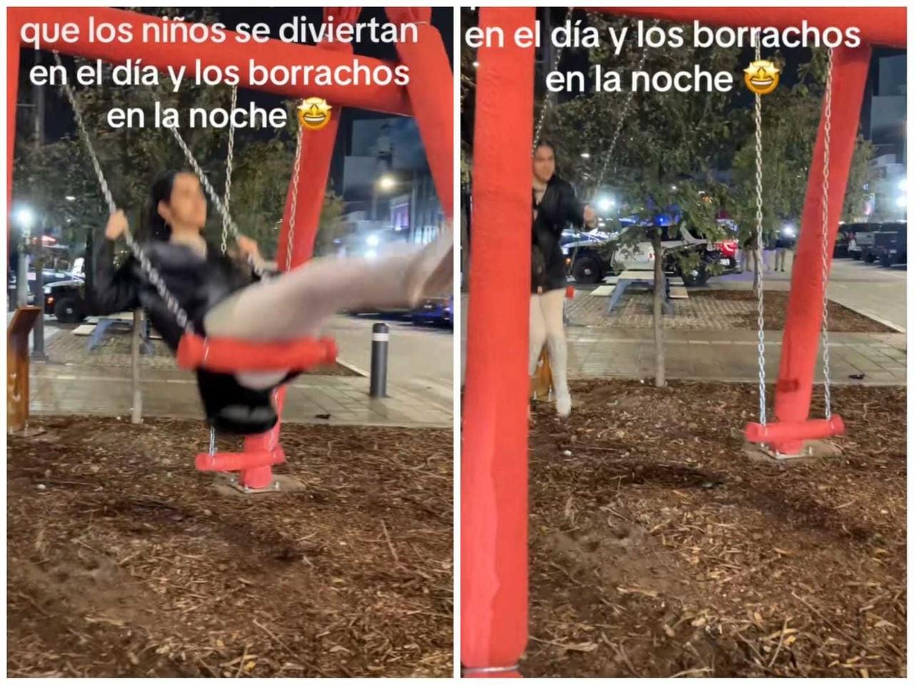 Columpios en Centrito Valle... ¿para niños o adultos? (VIDEO)