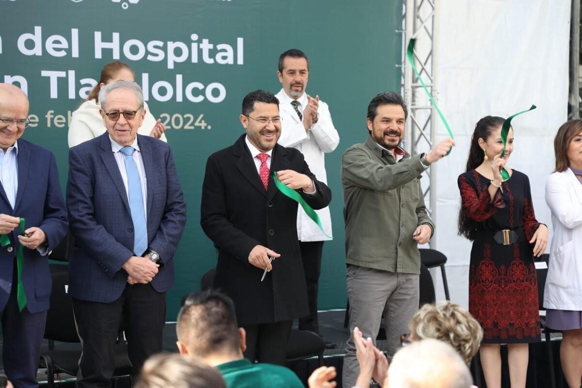 Inaugura Martí Batres hospital en Tlatelolco, beneficiará la zona norte de CDMX.    Foto: @zoerobledo