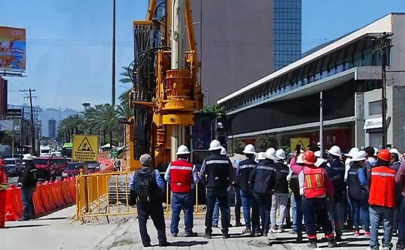 Supervisión de los trabajos de arranque de la Fase 2 de la Línea 4 del Metro. Fotos. Captura