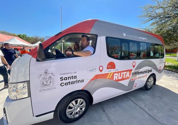 Arranca Jesús Nava programa Nuevo Santa Bus Intramunicipal en Santa Catarina