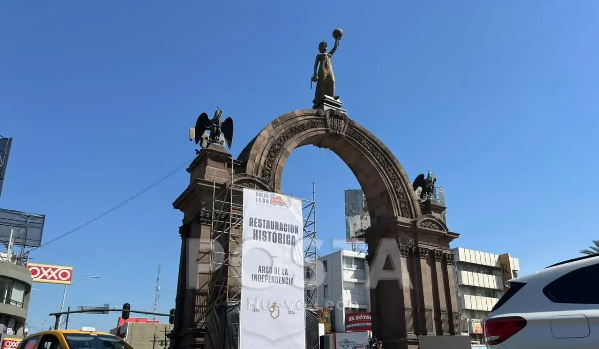 Anuncia Gobierno de Nuevo León la renovación del Arco de Independencia y el Palacio de Gobierno en Monterrey Foto: Pablo González