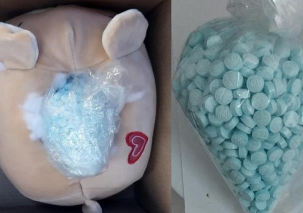 Aseguran mil pastillas de fentanilo ocultas en muñeco de peluche en Sinaloa