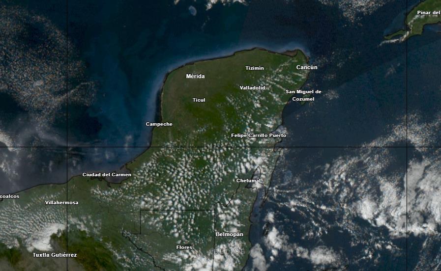 Un ambiente caluroso con temperaturas máximas de 35 grados se pronostica para este lunes en Mérida y el resto del estado.- Foto de Meteorología Yucatán