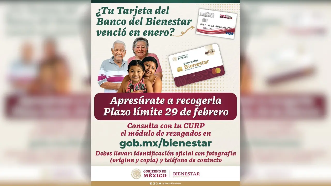 La Secretaría del Bienestar Coahuila exhorta a la ciudadanía a acudir al Módulo de Rezagados correspondiente para cada beneficiario, con el fin de adquirir una nueva tarjeta / Foto: Redes Sociales