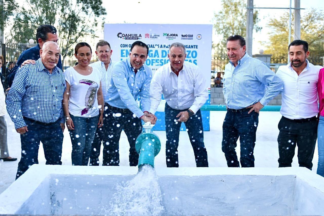 Se inauguró el pozo de agua Los Profesionistas. (Fotografía: Gobierno de Torreón)