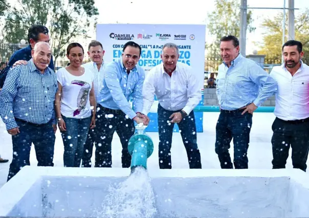 Inauguran Román Cepeda y Manolo Jiménez pozo de agua en sureste de Torreón