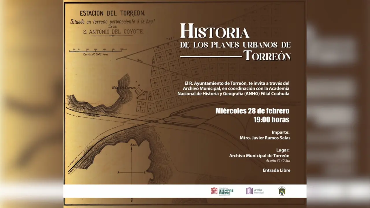 La conferencia es una oportunidad para que la ciudadania conozca más sobre sus raíces / Foto: Gobierno Municipal de Torreón