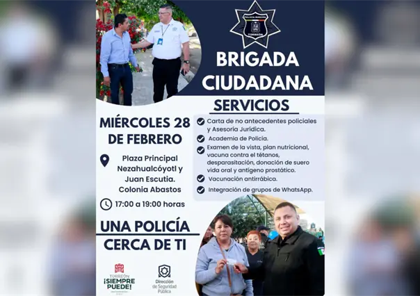 Seguridad Pública lleva Brigada Ciudadana a colonia Abastos en Torreón
