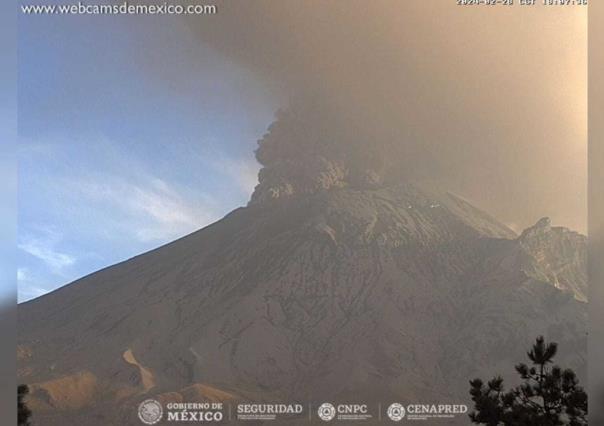 El volcán Popocatépetl se mantiene en Amarillo Fase 2 (VIDEO)