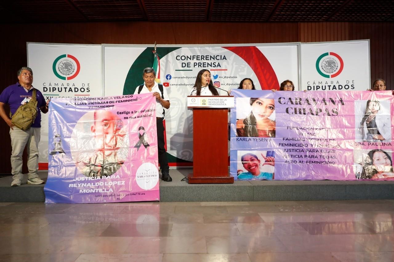 Familiares de desaparecidas y asesinadas en Chiapas exigen justicia en Diputados. Foro: @EliPerezV_