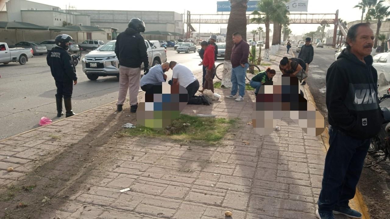 Madre e hijo mueren al ser atropellados en el municipio de Gómez Palacio. Foto: Especial.