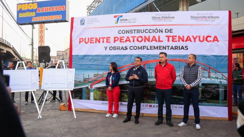 Inicia construcción de puente peatonal Tenayuca en Tlalnepantla