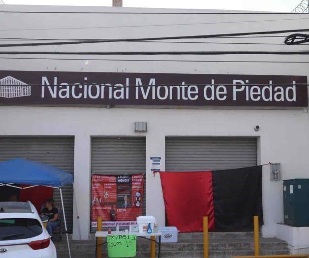 Continúa la huelga de los trabajadores del Nacional Monte de Piedad en Reynosa