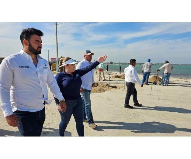 Alcaldesa de San Fernando supervisa rehabilitación de Playita La Carbonera