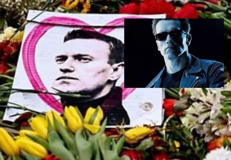 Una vez que el ataúd de Navalny fuera enterrado se escuchó el tema musical. Foto: Especial.