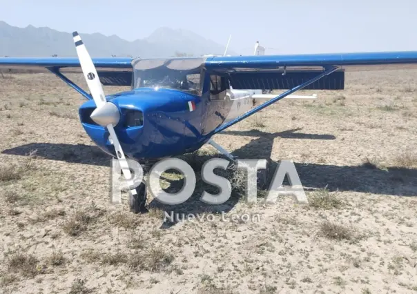 Avioneta sufre aterrizaje forzoso en Salinas Victoria