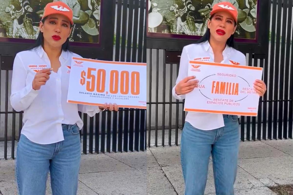 ¡50 mil pesos mensuales!, Sandra Cuevas propone recortar sueldo de políticos. Foto: Captura de pantalla