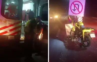 Motociclista choca contra un muro de contención en el  puente Valladolid-Temozón