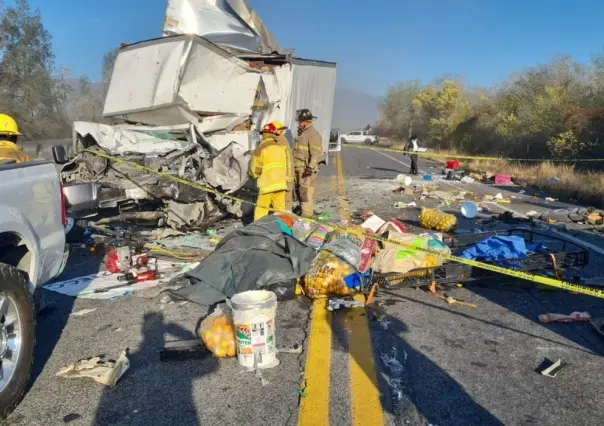 Nueve muertos en choque frontal en carretera a Monterrey