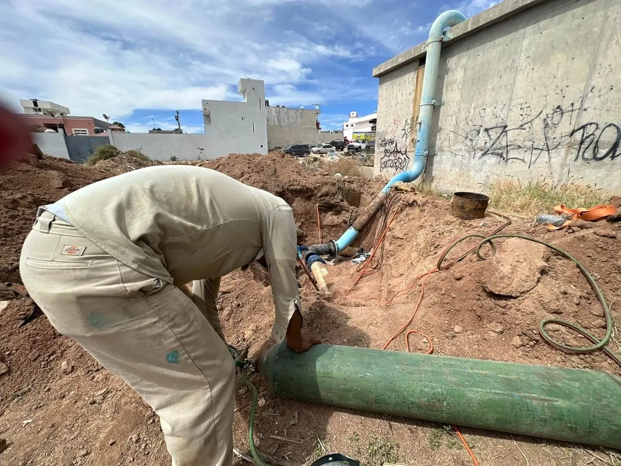 Reparan fuga de agua en Estación de Bombeo 3 de Cabo San Lucas