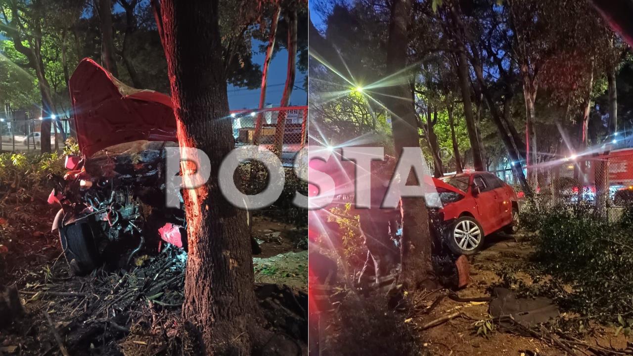 Muere conductor de auto compacto tras choque, llega a hospital, pero no se salva.     Foto: Ramón Ramírez