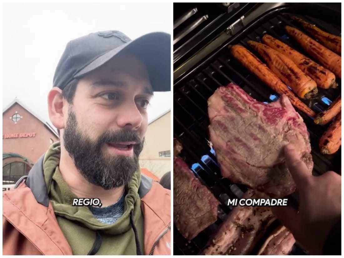 ¡Regio que se respeta! Compra asador y arma carnita asada en Canadá (VIDEO)