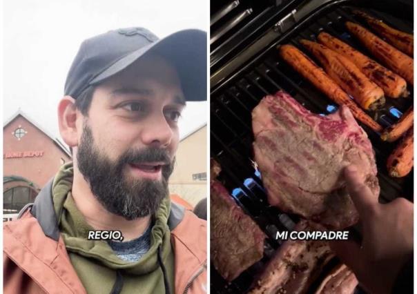 ¡Regio que se respeta! Compra asador y arma carnita asada en Canadá (VIDEO)