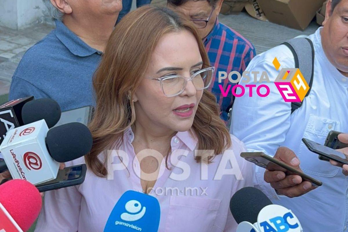 La candidata a diputada federal por Morena, Clara Luz Flores, aseguró aseguró contar con el respaldo de los escobedenses. Foto: Jorge López