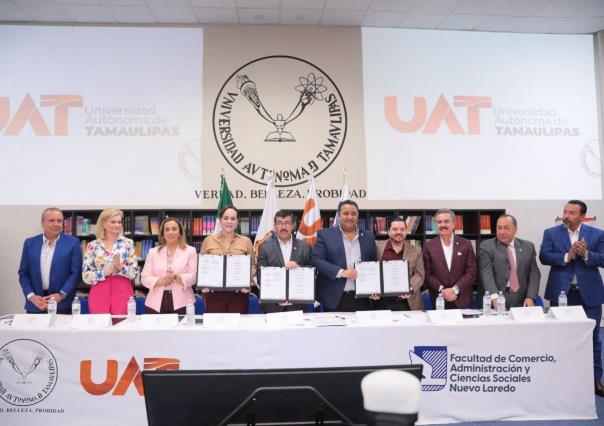 Firma de convenio entre la UAT y Gobierno Municipal