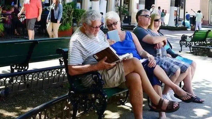 Extranjeros en la Plaza Grande de Merida, Yucatán. Foto: Redes sociales