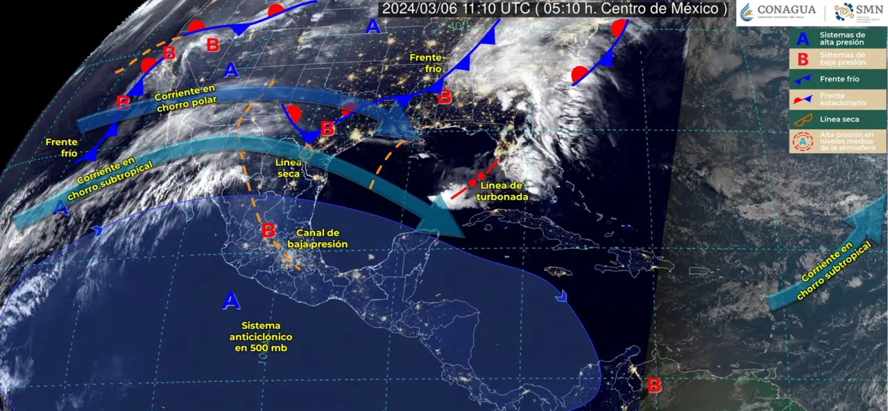 Imagen de satélite. Foto: CONAGUA