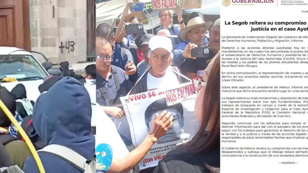 ¿Qué sigue para el caso Ayotzinapa tras derribo de puerta de Palacio Nacional?