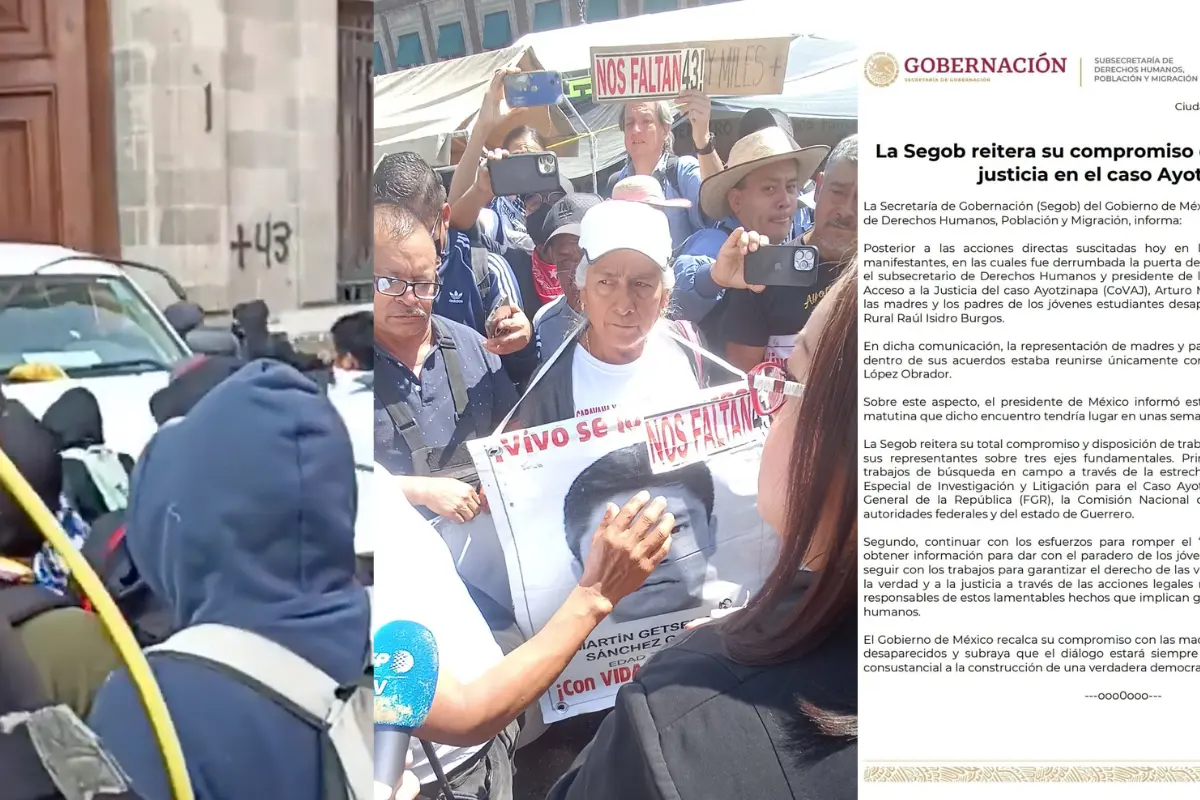 A pesar de los altercados ocurridos la mañana del 6 de marzo, los familiares de los 43 pudieron obtener ciertas respuestas de parte de las autoridades del gobierno de México. Fuente: X (antes Twitter)