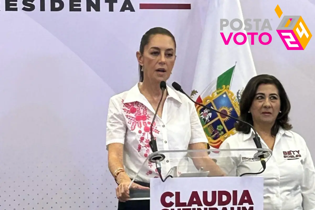 En la conferencia de prensa fue acompañada por los candidatos al Senado, Beatriz Robles y Santiago Nieto, y los candidatos a diputaciones federales, Luis Humberto Fernandez y Bárbara Escobedo Luján. Foto: POSTA/Rodrigo Rey