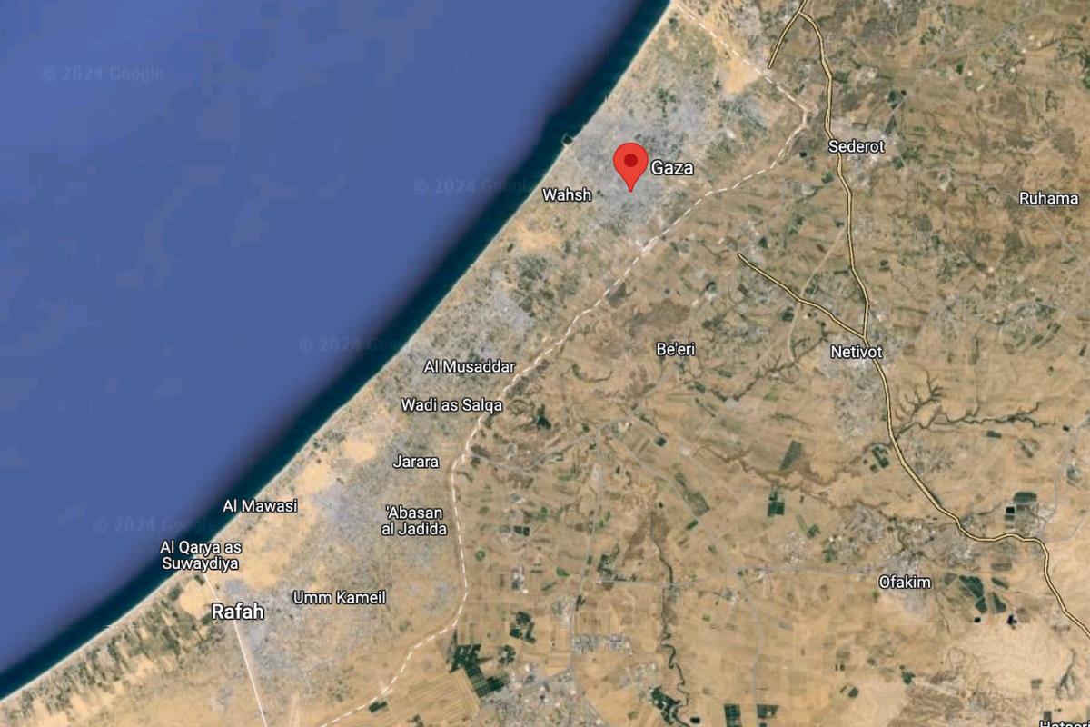 El recrudecimiento del fuego entre Israel y Palestina inició desde el pasado 7 de octubre de 2023. Fuente: Google Maps