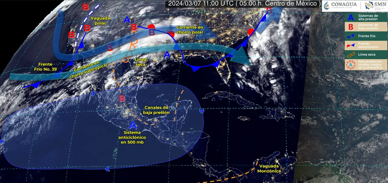 Imagen de satélite. Foto: CONAGUA