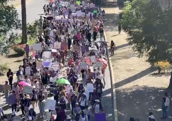 Marchas feministas en Puebla por el Día de la Mujer