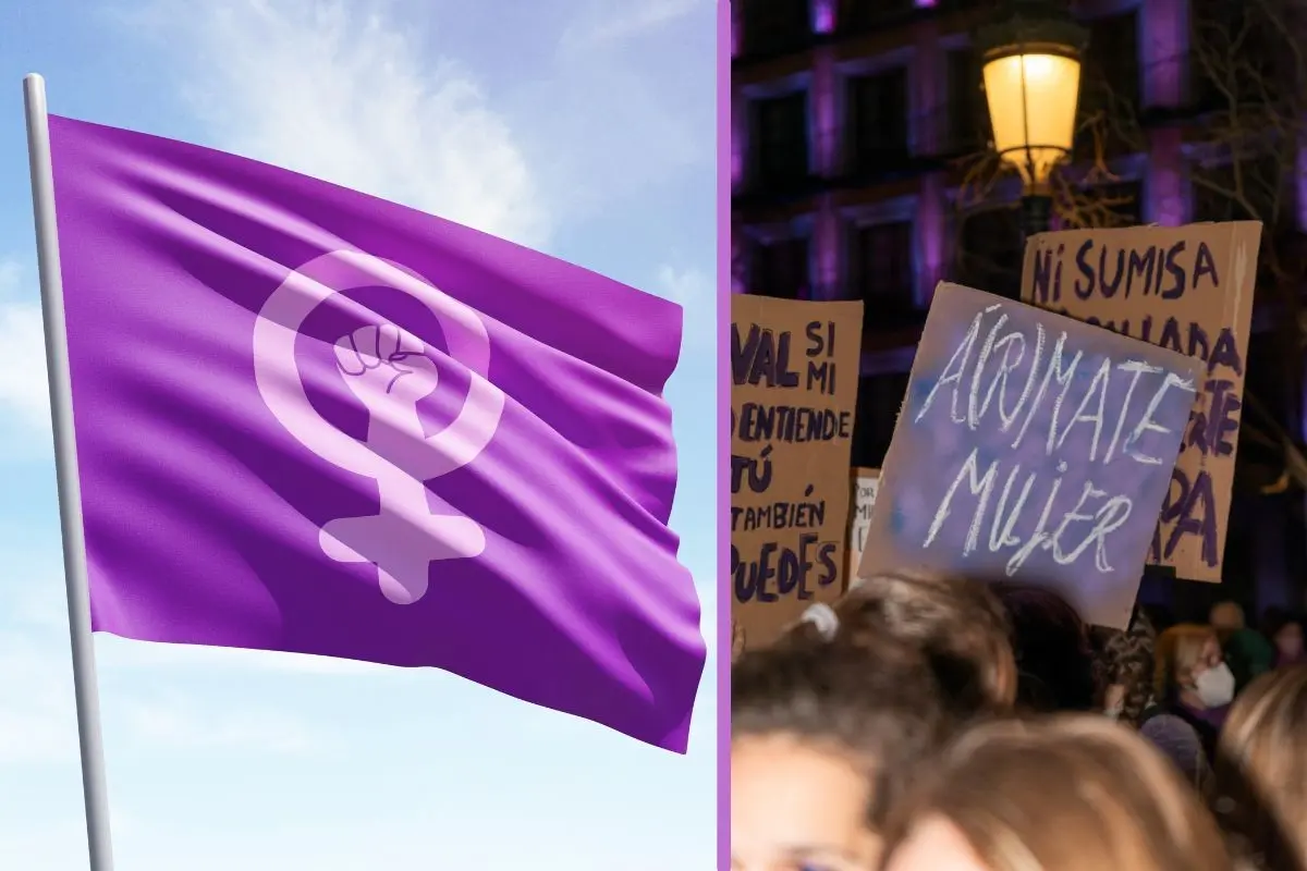 El color morado y el feminismo, simbolo de lucha. Foto: Especial